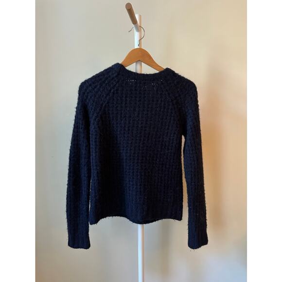 Maje Navy Alpaca Wool Textured Sweater, Size 1 - Picture 4 of 5